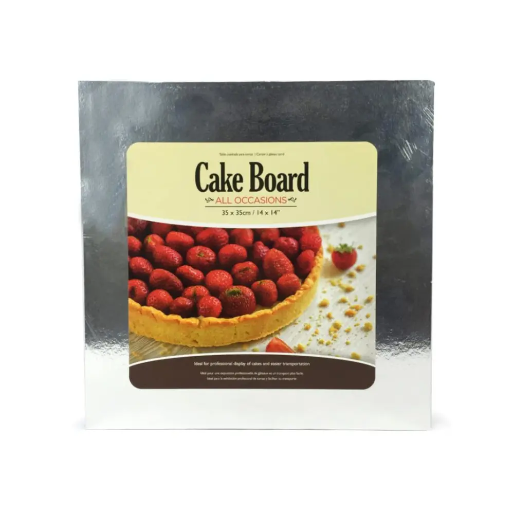 Đế Bánh Kem Hình Vuông, Reusable Square Cake Board, All Occasions (35 x 35cm) - UNCLE BILLS